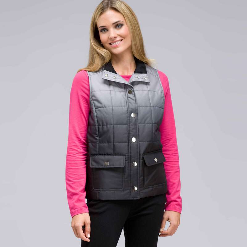 Mock Neck Quilted Vest