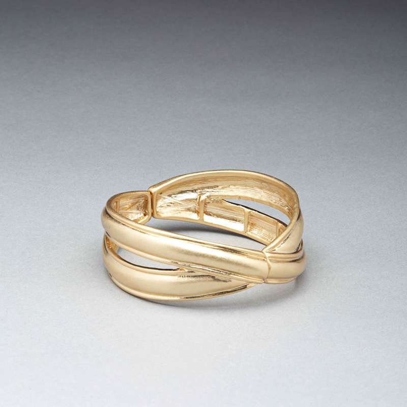 Worn Gold Cuff Bracelet