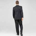 Charcoal Single Pleat Wool Suit, , small