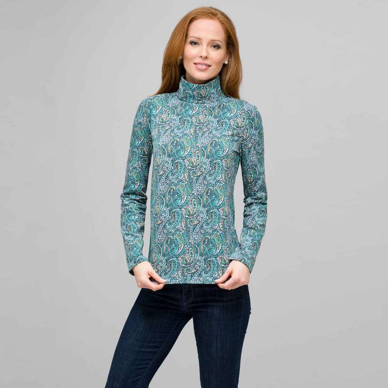 Paisley Turtleneck Top