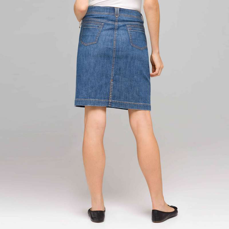 Denim Slim Skirt, , large