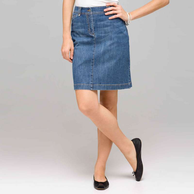 Denim Slim Skirt